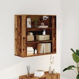 Maison Chic Stenska omarica - Zidna omarica starinski les 80x33x80 cm inženirski les iu943, (22063429) | Shoptok.si