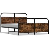  Metalni okvir kreveta bez madraca boja hrasta 193x203 cm | shoptok.hr