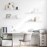  Polica na zidu s policom 4 pcs Bijeli mramor 100 x 9 x 3 cm | shoptok.hr