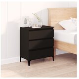  Komoda crna 60 x 35 x 70 cm od konstruiranog drva | shoptok.hr