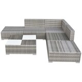  Vrtna garnitura z blazinami 6-delna poli ratan siva, (20598248) | Shoptok.si