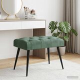  Klupa s gumbastim tkanjem Morska zelena 60 x 40 x 45 cm Baršun | shoptok.hr
