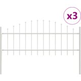 vidaXL Vrtna ograja s Hoop vrhom, bela, 5,1 x 0,75 m, jeklo, (22015058) | Shoptok.si
