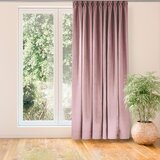  Curtain MILANA color pink style classic flex 7.5 cm with double pleat chenille 220x175 HOMEDE | shoptok.hr