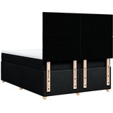  Krevet s oprugama i madracem crni 140x200 cm od tkanine | shoptok.hr