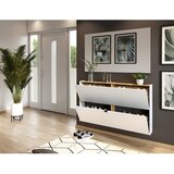Germania Bijeli preklopni/viseći ormarić za cipele u dekoru hrasta 140x83x18 cm Ameca – | shoptok.hr