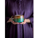 Bloomingville Zelene/rjave skodelice v kompletu 4 ks iz kamenine 400 ml Sheen – | Shoptok.si