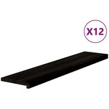  Gazišta stepenice 12 kom tamnosmeđi 120x30x2 cm masivna hrast | shoptok.hr