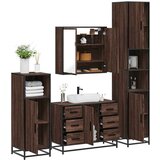vidaXL 4-dijelni set kupaonskog namještaja boja smeđeg hrasta drveni | shoptok.hr