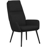  Stolica za opuštanje s tabureom od tkanine crna | shoptok.hr