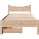 vidaXL Okvir kreveta s ladicama 90x200 cm od masivne borovine | shoptok.hr