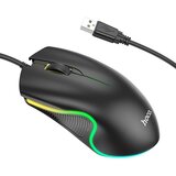 Hoco žičani kompjuterski miš usb a 1000 dpi sa osvetljenjem GM19 crni | ePonuda.com