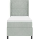 vidaXL Box Spring krevet s madracem Svetlosiva 80x200 cm Baršun | shoptok.hr