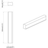  Ravna drška 587 pcs Boja prirodnog drva 130 x 25 x 30 mm | shoptok.hr