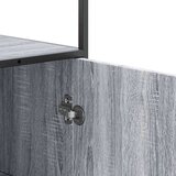 vidaXL Visoka omara siva sonoma 68x35x139 cm inženirski les in kovina | Shoptok.si