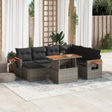  8-dijelni set vrtnih sofa od poliratana s jastucima sivi | shoptok.hr