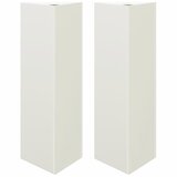  Vrtne sadilice 2 kom bijele trokutaste 30x26x75 cm čelične | shoptok.hr