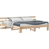  Krevetna konstrukcija Smeđa 180 x 200 cm Čvrsto borovo drvo Bež | Shoptok.si