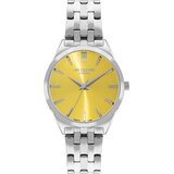 Lee Cooper Ženski ručni sat, Kvarcni mehanizam, 34mm, Žuto kućište, Srebrne boje, LC07833.310 | Eponuda.com