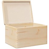 Drvena kutija s poklopcem 40x30x23 cm Puno drvo Bor | Eponuda.com