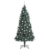 vidaXL Umjetno predpripravljeno božično drevo s setom kroglic 210 cm | Shoptok.si
