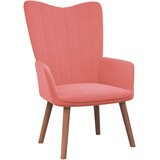 vidaXL Stol za sproščanje roza žamet, (20958116) | Shoptok.si
