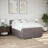  Krevet s oprugama i madracem smeđesivi 140 x 190 cm od tkanine | shoptok.hr