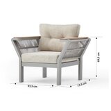 Hanah home vicenza Cappucino Garden Lounge Set | ePonuda.com