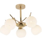 Candellux Lighting Bijela/u zlatnoj boji stropna svjetiljka sa staklenim sjenilom 52x52 cm Amos – | shoptok.hr