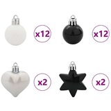 vidaXL Set božičnih okraskov 40 pcs Črna in bela | Shoptok.si