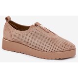 EVENTO Womens Platform Shoes Made Of Eco Suede Dark Beige Aviara | shoptok.hr