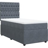 Box spring krevet s madracem tamnosivi 100x200 cm baršunasti | shoptok.hr