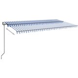  Automatska tenda sa senzorom LED 600x350 cm plavo-bijela | shoptok.hr