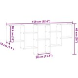  Stenska polica betonsko siva 159x18x66 cm inženirski les | Shoptok.si
