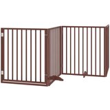  Vrata za pse s vratašcima 4 panela sklopiva 320 cm drvo topole | shoptok.hr