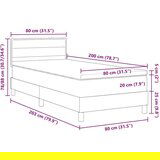 Box Spring krevet s madracem i LED svjetlom taupe 80 x 200 cm tkanina | shoptok.hr
