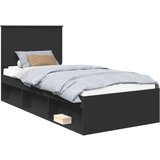  Okvir za krevet Crna 90 x 190 cm Čvrsto borovo drvo | shoptok.hr