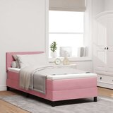 Box Spring postelja z vzmetnico roza 100x200 cm žamet, (22051750) | Shoptok.si