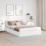Krevet s od storage Čista bijela 153 x 203 cm Umjetna koža | shoptok.hr