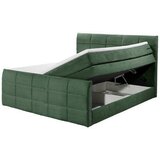 MID.YOU POSTELJA BOXSPRING 180 cm x 200 cm , tekstil, leseni material olivno zelena | Shoptok.si