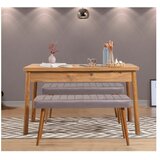 Hanah home Set Trpezarijski sto i 2 klupe Costa 0701, Siva | Eponuda.ba