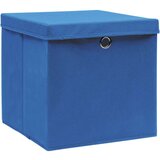 vidaXL Kutije za pohranu s poklopcima 4 kom 28 x 28 x 28 cm plave | shoptok.hr