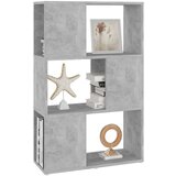 vidaXL Knjižna omara za razdelitev prostora betonsko siva 60x24x94 cm, (20978565) | Shoptok.si