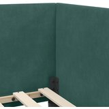  Kutni okvir kreveta Tamnozelena 80 cm x 200 cm Baršun | shoptok.hr