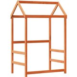  Set kreveta i klupe s krovom voštano smeđi 80x200 cm borovina | shoptok.hr