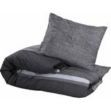  Set posteljine za poplun tamnosivi 135 x 200 cm pamučni | shoptok.hr