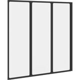 Tuš paravan Crna 120 x 2 x 117 cm Aluminij i PP | shoptok.hr