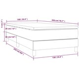  s oprugama i madracem tamnosmeđi 100 x 200 cm od tkanine | shoptok.hr