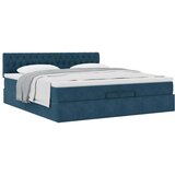  Ottoman krevet s madracem tamnoplavi 200x200 cm baršun | Eponuda.com