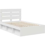 Konstrukcija postelje Bela 120 x 200 cm Masivno borovo les, (5000102642) | Shoptok.si
